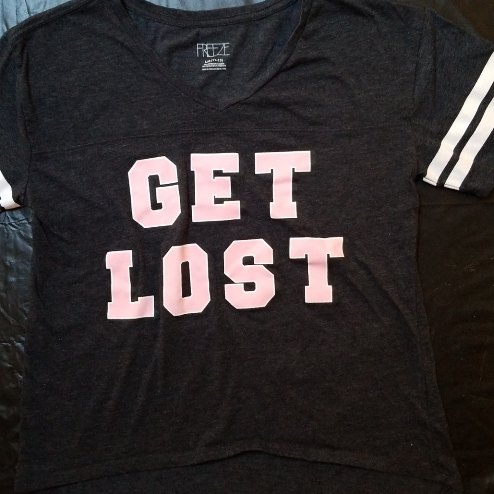 Dark grey short sleeved T-shirt size LG(11-13)